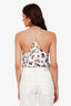 L'Agence Silk Butterfly Printed Strappy Bodysuit Size M