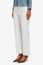 Max Mara White Cotton Wide Leg Pants Size 2