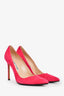 Manolo Blahnik 'Holt Renfrew Pink' Suede 175th Anniversary Heels Size 38