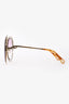 Chloe Ivory/Pink Carolina Round Sunglasses