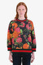 Gucci Green Multicolour Floral Butterfly Sweatshirt Size M