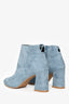 Stuart Weitzman Light Blue Suede Heeled Ankle Boots Size 36