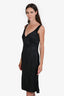 Tom Ford Black Mesh Bra Detail Midi Dress Size 38