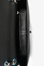Chanel™ d’occasion, défilé 2021, noir, peau lainée, « No. 5 Comic », sac à rabat simple moyen