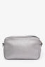 Prada Silver Metallic Leather Crossbody Camera Bag