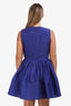 Zimmermann Purple Silk Linen Sleeveless Ruched Mini Dress Size 2