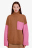 J.W Anderson Caramel/Pink Alpaca Wool Sweater Size M