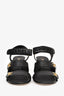 Pre-loved Chanel™ Black Leather CC Turnlock Heeled Sandals Size 38C