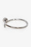 Cartier 18K White Gold Diamond Juste un Clou Bracelet Medium Model Size 16