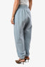 T by Alexander Wang Blue Logo Printed Sweatpants Size S