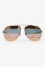 Christian Dior Gold Metal Mirror Aviator Sunglasses