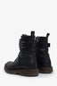 Brunello Cucinelli Black Leather Combat Boot Size 39