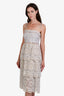 Zimmermann Blue Stripe 'Meridian' Eyelet Midi Dress Size 2