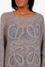 Loewe Grey Mohair Anagram Knit Sweater Size M