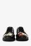 Fendi Black Patent Leather Printed Canvas Sneakers Size 9 Mens