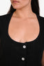 Frame Black Denim Buttoned Mini Dress Size 8