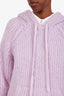 Acne Studios Purple Wool Fluffy Hoodie Size S