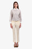Gucci White Wool Blend Trousers 44
