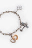 Cartier Vintage 18K White Gold Cartier De Santos Small Chain 4-Charm Bracelet Set
