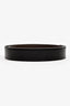 Hermès Brown/Black Leather Reversible Belt 32mm No Buckle est. Size 90