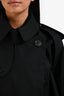 Sacai Black Cropped Bomber Layered Trench Jacket Size 4