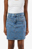 Sandro Blue Denim Rhinestone Mini Skirt Size 2