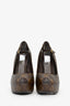 Louis Vuitton Monogram Platform Peep-Toe Heels Size 39