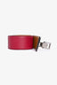 Hermès Magenta Leather Wide Belt SHW Size 80