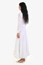 Carolina K White Cotton Embroidery Long Maxi Dress Size Small