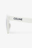 Celine White Logo Sunglasses with White Logo Pouch