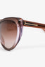 Tom Ford Burgundy Tinted 'Margot' Sunglasses