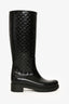 Louis Vuitton Black Rubber Monogram Rain Boot Size 36