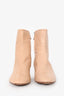 Maison Margiela Nude Leather Block Heel Boots Size 40