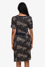 Max Mara Navy Paisley Floral Print Maxi Dress Size 42