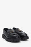 Celine Black Leather Fringe Triomphe Margaret Loafers Size 37.5
