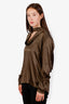 Tom Ford Brown Silk Cowl Neck Blouse Size 44