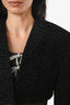 Balmain Black Velvet Leopard Print Bolero Jacket Size 36