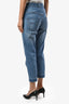 Brunello Cucinelli Blue Denim 'The Cropped Raw Edge' Jeans Size 0 US