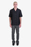 Gucci Black/White Wool Slim Fit Trousers Size 48