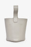 Loewe Grey Leather Pebble Mini Bucket Bag