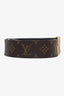 Louis Vuitton Monogram/Black Leather Reversible LV Initiales Belt Size 95