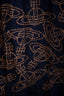 Vivienne Westwood Navy/Brown Wool Scarf