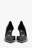 Christian Louboutin Black Leather Spike D'Orsay Pumps Size 37