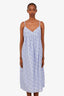 Xirena Purple Cotton Silk Floral Midi Dress Size M