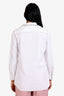Prada White Cotton Embellished Collared Button Down Shirt Size 40