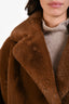 Stand Studio Brown Faux Fur 'Savannah' Coat Size 36