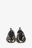 Ganni Leopard Print Canvas Lace Up Ballet Flat Size 37