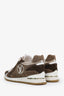 Louis Vuitton Khaki Suede and Canvas Monogram Run Away Sneakers Size 36.5