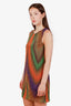 M Missoni Brown/Multicolour Vibrant Pattern Print Sleeveless Mini Dress Size 40