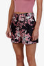 Dolce & Gabbana Black/Pink Floral Print Shorts Size 40